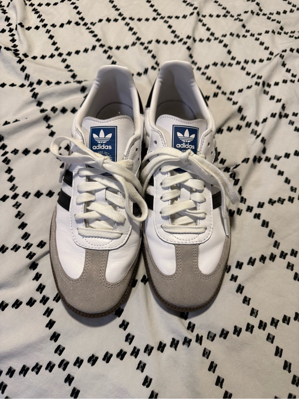 Adidas Sambas Classic White Black Gray - Picture 2 of 7